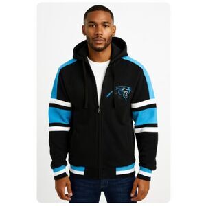 Carolina Panthers Hoodie Jacket NFL Football Heavy Full Zip Football Size Small